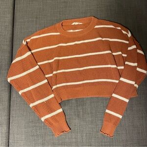 Aeropostale Rust Knit Sweater size large crop length